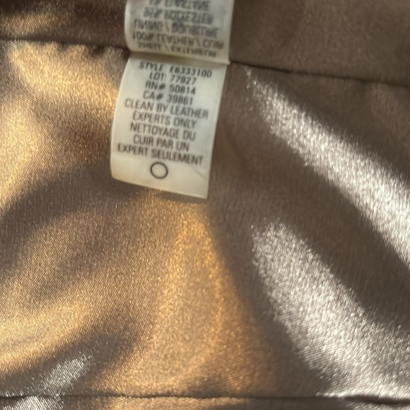 ELIE TAHARI Natalie Jacket Silver Leather Jacket Size Medium - Picture 8 of 11